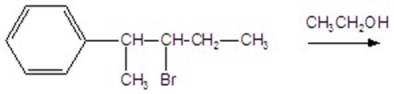 Give the major product for the following E1 reaction.  