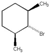 Why is the alkyl halide below not capable of undergoing an E2 reaction upon treatment with sodium ethoxide?