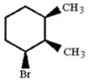 Provide the structure of the major elimination product which results when the alkyl bromide below is heated in ethanol.
