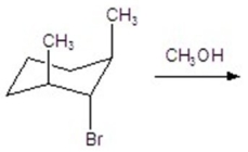 Give the major product for the following E1 reaction.  