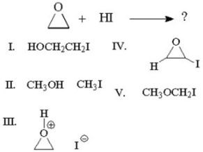 What is the product from the following reaction?  