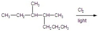 <strong>Calculate the percentage of 1-chloro-3,4-dimethylheptane formed in the following reaction. </strong> A)6)70 B)11.16 C)16.96 D)22.32 E)26.80