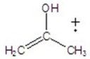 <strong>Give the ion that corresponds to a m/z ratio of 58 in a mass spectrum of 2-pentanone.</strong> A) B) C) D) E)