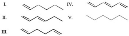 Which of the following compounds exhibits the highest λ<sub>max</sub> in UV spectra?
