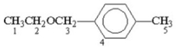 <strong>Which of the following protons gives an NMR signal with the lowest chemical shift value (farthest upfield)? </strong> A)1 B)2 C)3 D)4 E)5