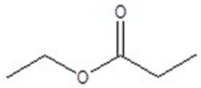 <strong>Give the structure of a compound that has a formula of C<sub>5</sub>H<sub>10</sub>O<sub>2,</sub> and has a triplet (3H,1.1 ppm),sextet (2H,1.8 ppm),triplet (2H,2.3 ppm)and a singlet (3H,3.8 ppm)in the <sup>1</sup>H NMR spectrum.</strong> A) B) C) D) E)
