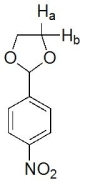 The indicated hydrogens (H<sub>a</sub> and H<sub>b</sub>)are  
