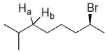 The indicated hydrogens (H<sub>a</sub> and H<sub>b</sub>)are  