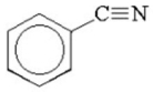 <strong>What is the common name for the following compound? </strong> A)benzonitrile B)benzenecyanide C)phenylcyanide D)cyanophenyl E)benzocyanide