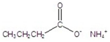 <strong>Give the name of the structure. </strong> A)amino propanoate B)ammonium butanoate C)amino butanoate D)ammonium propanoate E)propyl amine