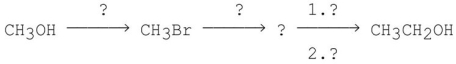 Complete the following reaction sequence by supplying the missing information: