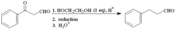 Which would be more appropriate as the reduction in the following sequence,a Clemmensen or a Wolff-Kishner? Explain.
