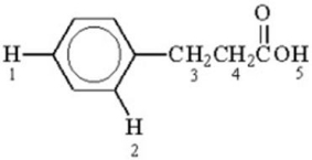 Which of the labeled hydrogen atoms in the following structure is the most acidic?
