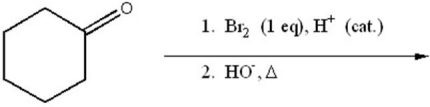 Identify the major organic product of the following sequence.
