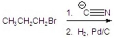 <strong>Give the major product for the following reaction. </strong> A)CH<sub>3</sub>CH<sub>2</sub>NH<sub>2</sub> B)CH<sub>3</sub>CH<sub>2</sub>CH<sub>2</sub>NH<sub>2</sub> C)CH<sub>3</sub>CH<sub>2</sub>CH<sub>2</sub>NHNH<sub>2</sub> D)CH<sub>3</sub>CH<sub>2</sub>CH<sub>2</sub>N NH E)CH<sub>3</sub>CH<sub>2</sub>CH<sub>2</sub>CH<sub>2</sub>NH<sub>2</sub>