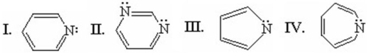 <strong>Which of the following compounds is not aromatic? </strong> A)I B)II C)III D)IV