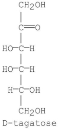 When D-tagatose is added to a basic aqueous solution,an equilibrium mixture of three monosaccharides is obtained.Identify the monosaccharides.