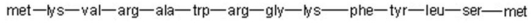 Draw a line where cleavage occurs with trypsin.  