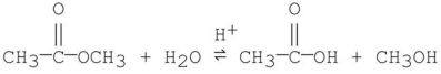 Which of the following is an intermediate in the mechanism of hydrolysis of the ester shown below?