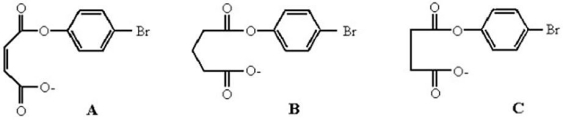 Rank the following compounds in increasing order of reactivity in the intramolecular displacement of p-bromophenolate to form a cyclic anhydride.Explain your ranking.
