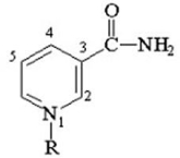 <strong>At what position of the pyridinium ring in the coenzyme below will oxidation-reduction reactions take place? </strong> A)1 B)2 C)3 D)4 E)5