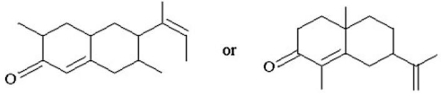 A terpene is believed to have one of the structures below.Based on the isoprene rule,which structure is more likely.Explain your reasoning.