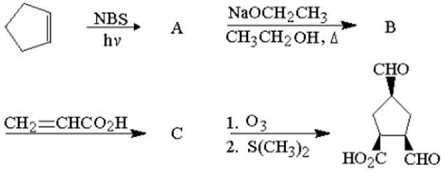 What are the structures of A,B,and C?  
