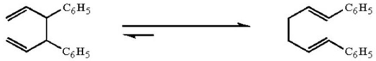 What type of pericyclic process is occurring in the reaction below? Provide two reasons why the equilibrium lies in the direction indicated.