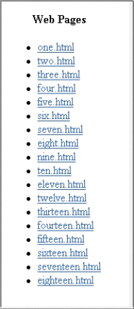 <strong>FIGURE 5-1 Referring to Figure 5-1 above,assuming default style links,once you click one of the links,then revisit this page,that link will be a shade of ____.</strong> A) red B) blue C) orange D) purple