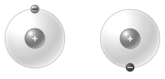 <strong>The figure below shows two hydrogen atoms. How many covalent bonds will form between these two atoms?</strong> A) 1 B) 2 C) 3 D) None, these atoms would form an ionic bond.