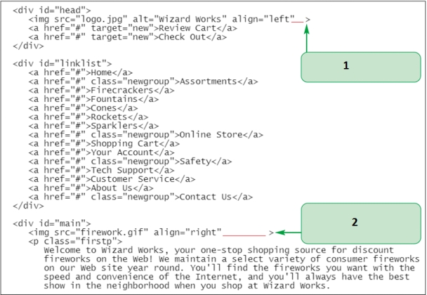 -In the figure above,what do you need to add to fix the tag pointed at by item 2 under the strict DTD?