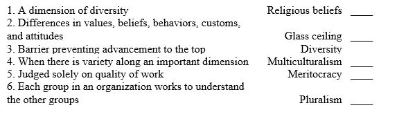 Match the following.You may use a response once,more than once,or not at all.