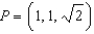 If in rectangular coordinates, find the spherical coordinates of P.