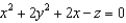 Let S be the quadric surface given by . What are the traces of S in each of the three coordinate planes?