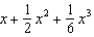 <strong>Find the terms in the Maclaurin series for the function , as far as the term in .</strong> A) e. b. f. c. g. d. h.