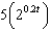 <strong>The radioactive isotope Bismuth-210 has a half-life of 5 days. Suppose we have an initial amount of 100 mg. The amount of Bismuth-210 remaining after days is</strong> A) e. b. f. c. g. d. h.