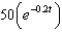 <strong>The radioactive isotope Bismuth-210 has a half-life of 5 days. Suppose we have an initial amount of 100 mg. The amount of Bismuth-210 remaining after days is</strong> A) e. b. f. c. g. d. h.