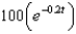 <strong>The radioactive isotope Bismuth-210 has a half-life of 5 days. Suppose we have an initial amount of 100 mg. The amount of Bismuth-210 remaining after days is</strong> A) e. b. f. c. g. d. h.