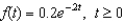 Let be the probability density function of a random variable T, where t is the time that a customer spends in line at teller's window before being served. What is mean of the probability density function?