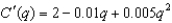The marginal cost for a company is given by where q is the number of units produced. What is the total cost to raise production from 100 to 200 units?