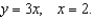 Find the x-coordinate x at the centroid of the region bounded by the x-axis and the lines a. e. b. f. c. g. d. h.