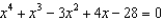 Use Newton's Method to approximate all real roots of .