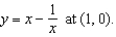 (a) Find the slope of the tangent line to the curve (i) using Definition 1 from Section 2.6.(ii) using Definition 2 from Section 2.6.(b) Using your results from part (a), find an equation of the tangent line at (1, 0).