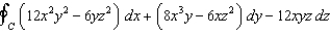 Evaluate , where the path C is the curve of intersection of the paraboloid with the plane .
