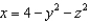 Evaluate the surface integral , where S is the part of the paraboloid that lies in front of the plane .