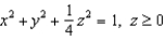 Consider the top half of the ellipsoid parametrized by . Find a normal vector N at the point determined by , and determine if it is upward and/or outward.
