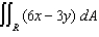 Use the change of variables u = 2x - y, v = x + y to evaluate where R is the region bounded by 2x - y = 1, 2x - y = 3, x + y = 1, and x + y = 2.