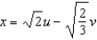 Use the change of variables , to evaluate , where R is the region bounded by the ellipse .