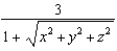 Find the mass of a solid ball of radius 2 if the density at each point (x, y, z) is .