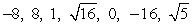 <strong>Determine which numbers in the set are natural numbers. </strong> A) B) C) D) E)